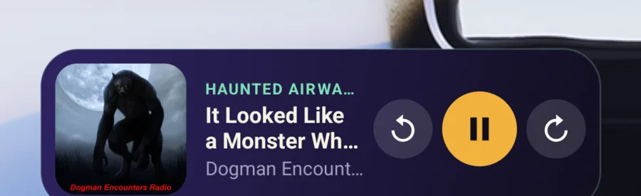 The Haunted Airwaves widget on an Android home screen
